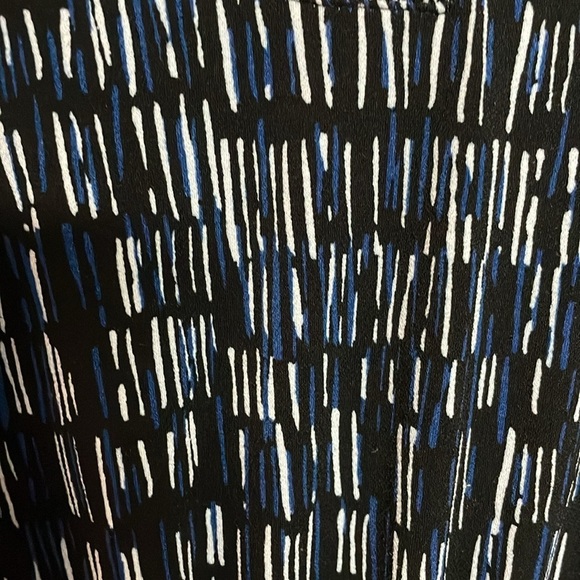 Banana Republic size Small Stylish Blue Patterned V-neck Draw String Waist Dress - Picture 2 of 8